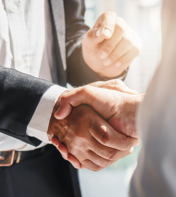 Business men shaking hands